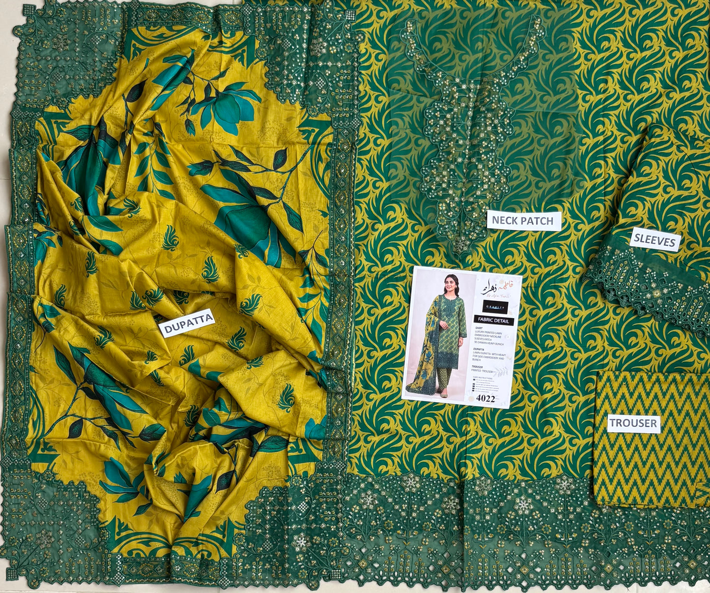 Mohagni Lawn with Chiffon dupatta Daman Chikankari Un-stitched-UN278