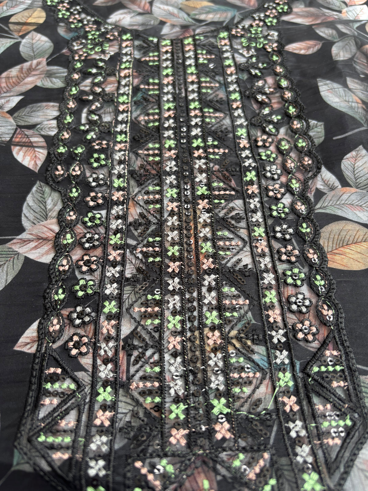 Black Premium Cotton Bamber Chiffon Dupatta Un-stitched-UN2782