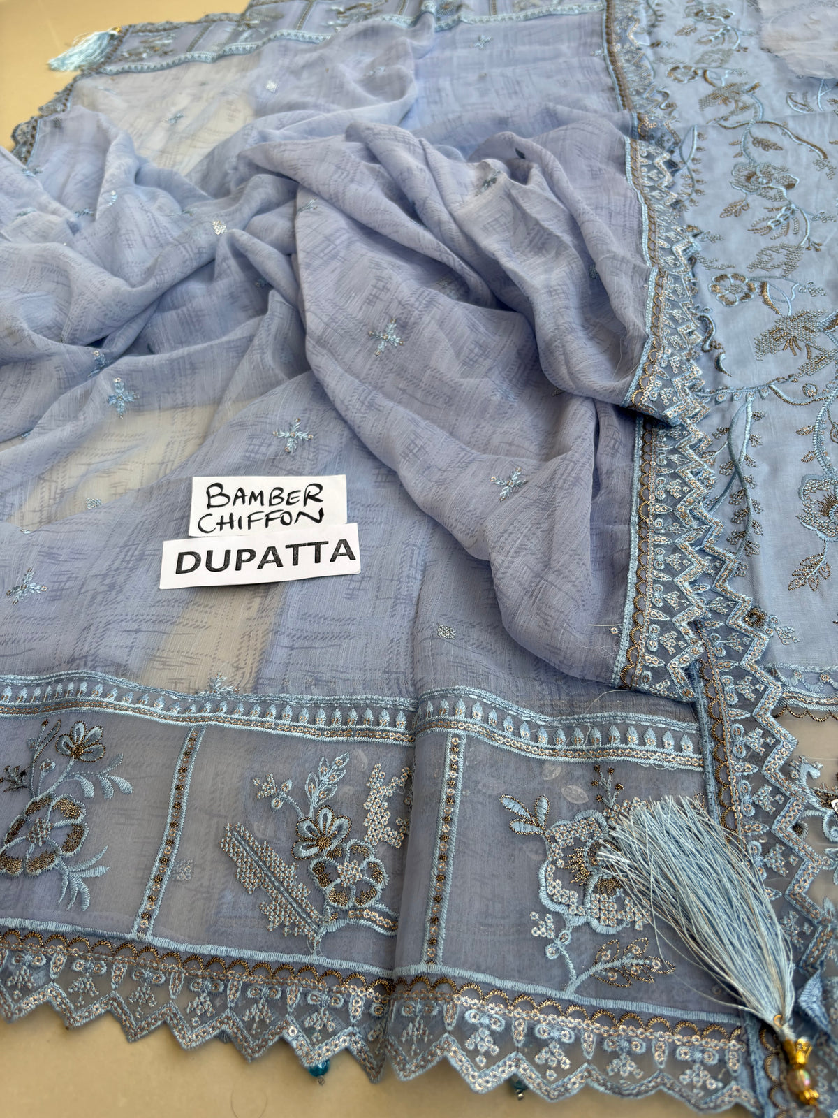 Khamaj Premium Cotton Bamber Chiffon Dupatta Un-stitched-UN2785