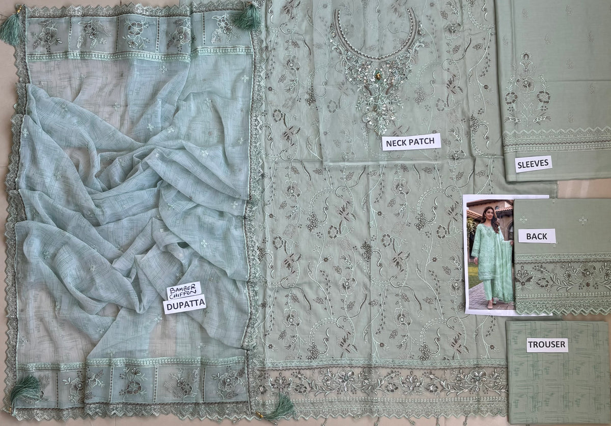 Khamaj Premium Cotton Bamber Chiffon Dupatta Un-stitched-UN2784