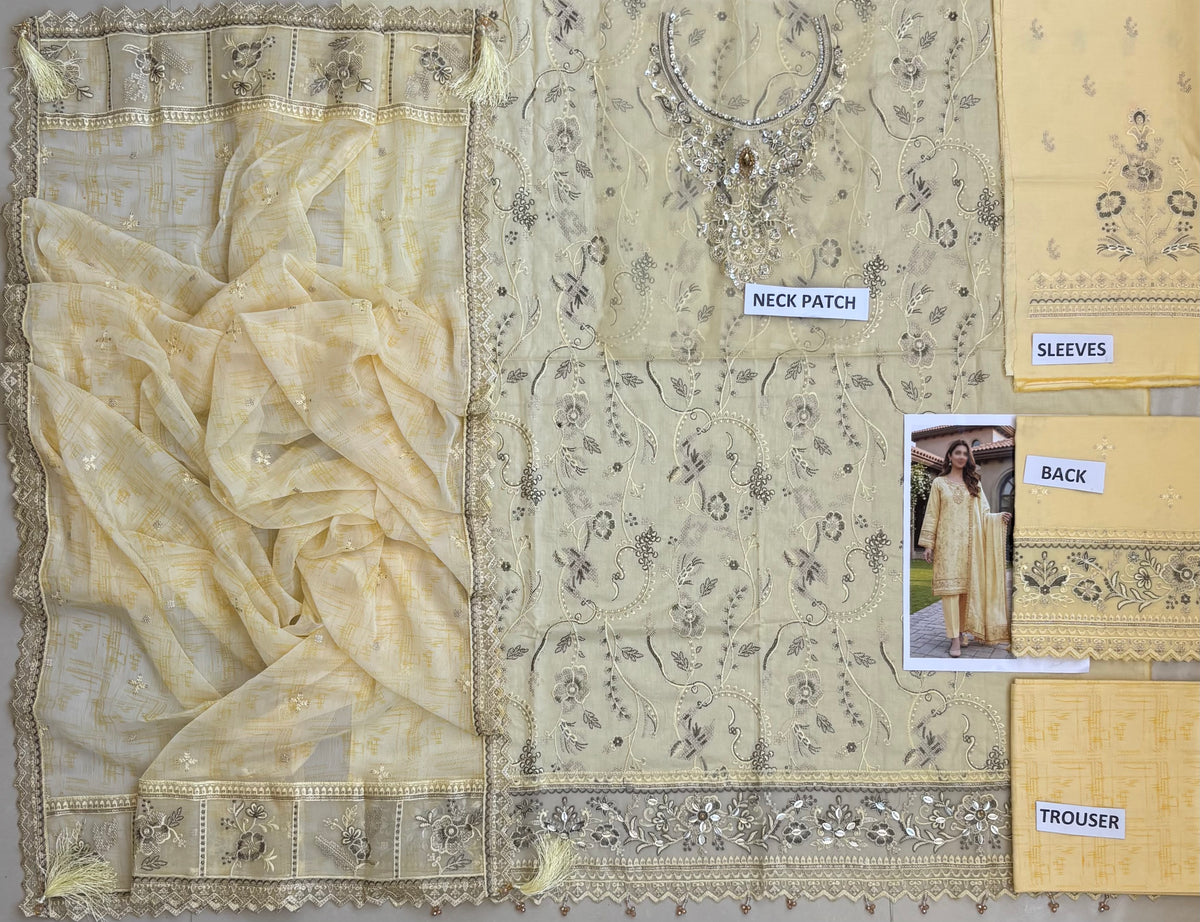 Khamaj Premium Cotton Bamber Chiffon Dupatta Un-stitched-UN2787