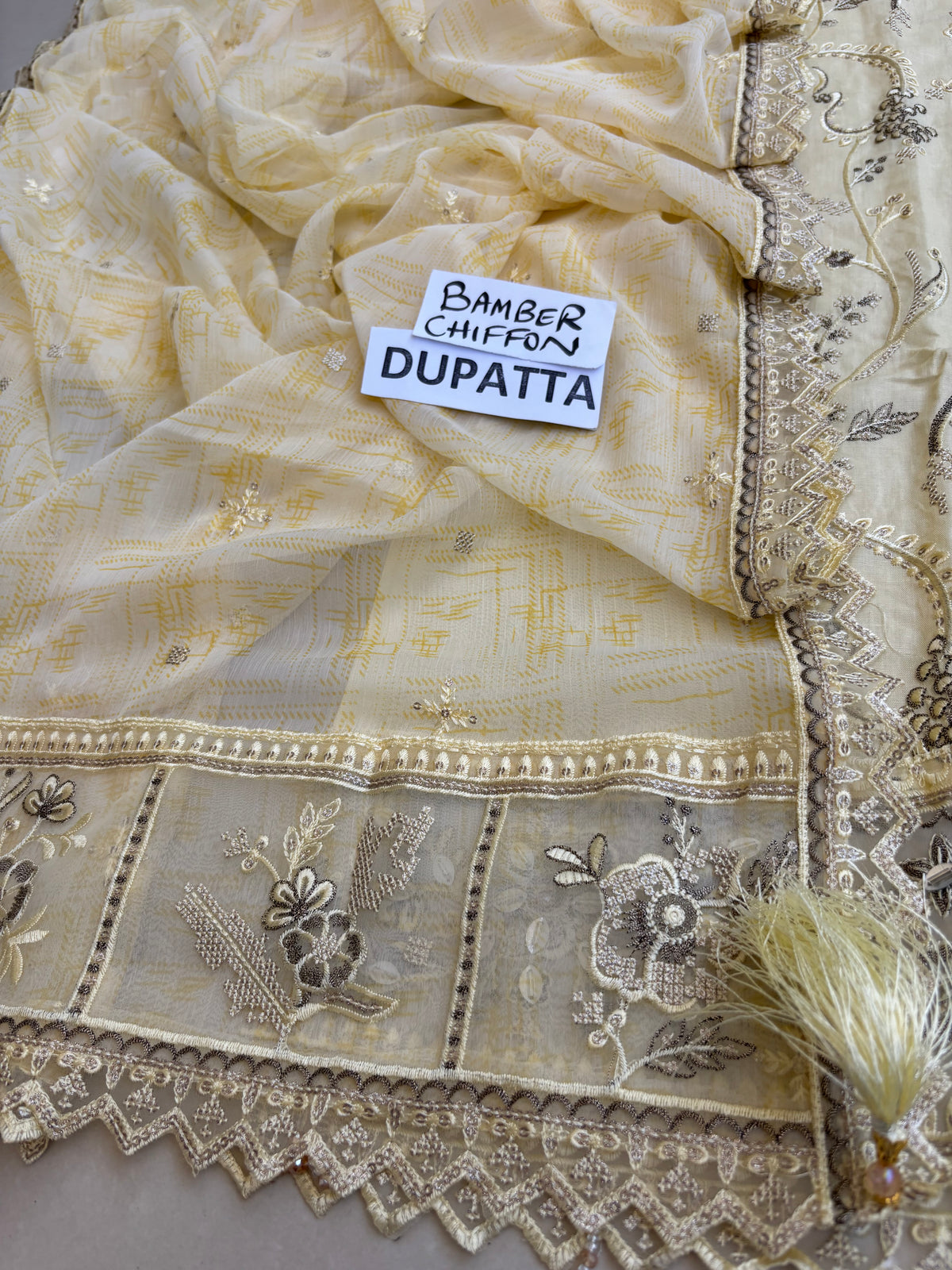 Khamaj Premium Cotton Bamber Chiffon Dupatta Un-stitched-UN2787