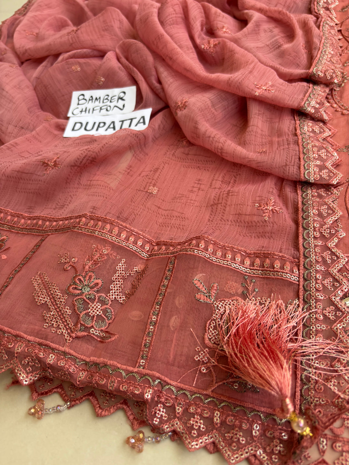 Khamaj Premium Cotton Bamber Chiffon Dupatta Un-stitched-UN2788