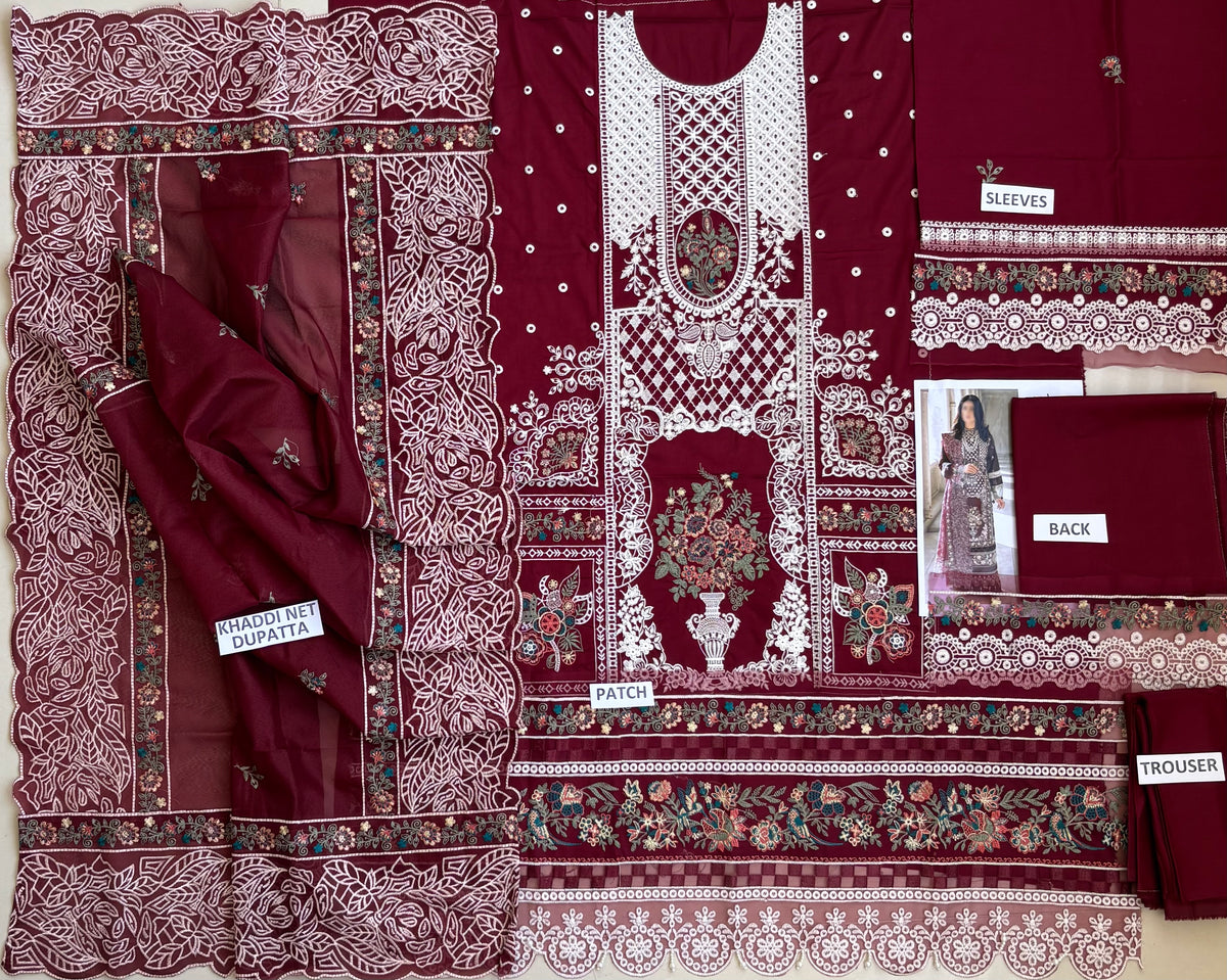 Khamaj Premium Cotton Bamber Chiffon Dupatta Un-stitched-UN2790