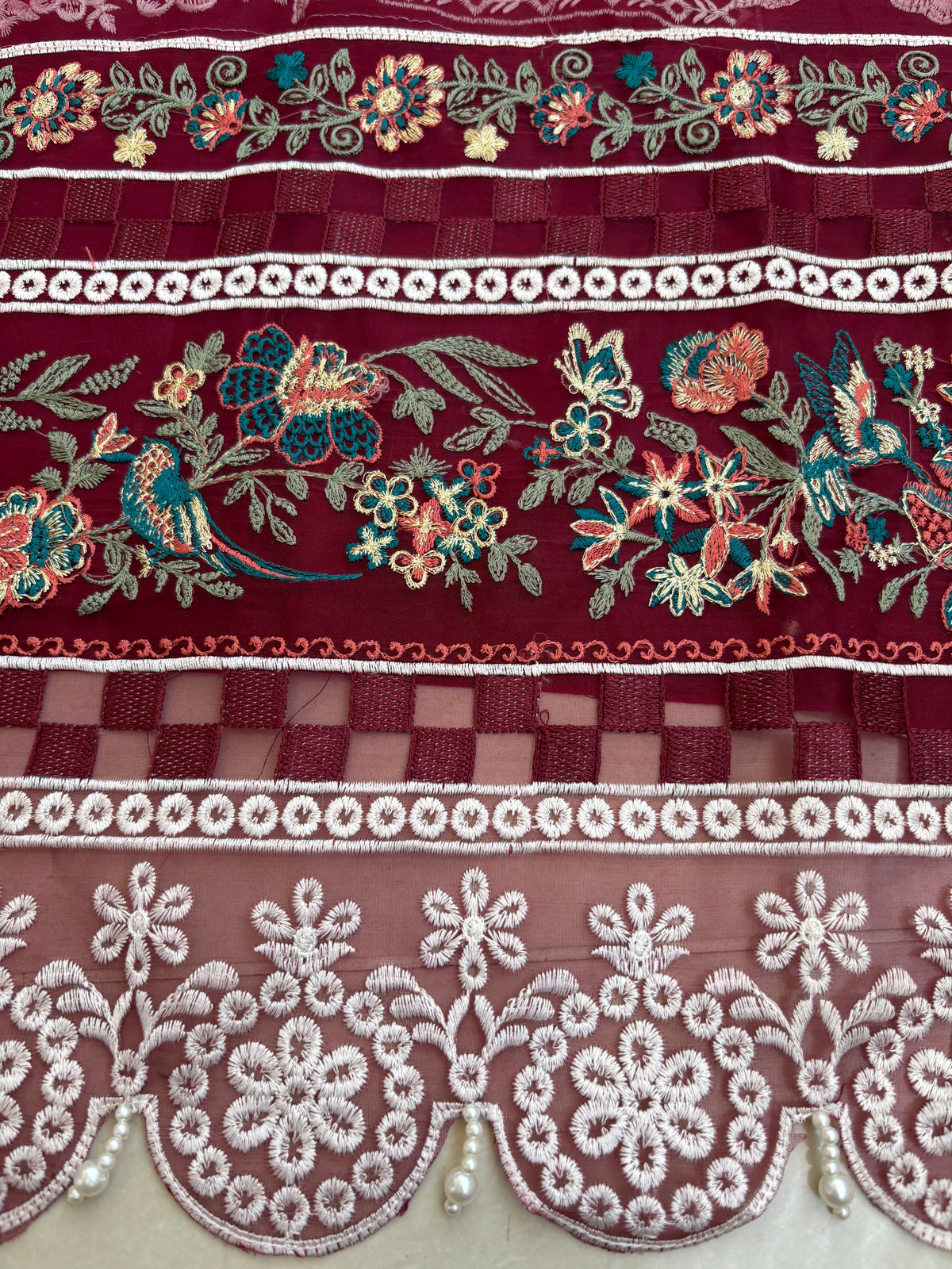 Khamaj Premium Cotton Bamber Chiffon Dupatta Un-stitched-UN2790