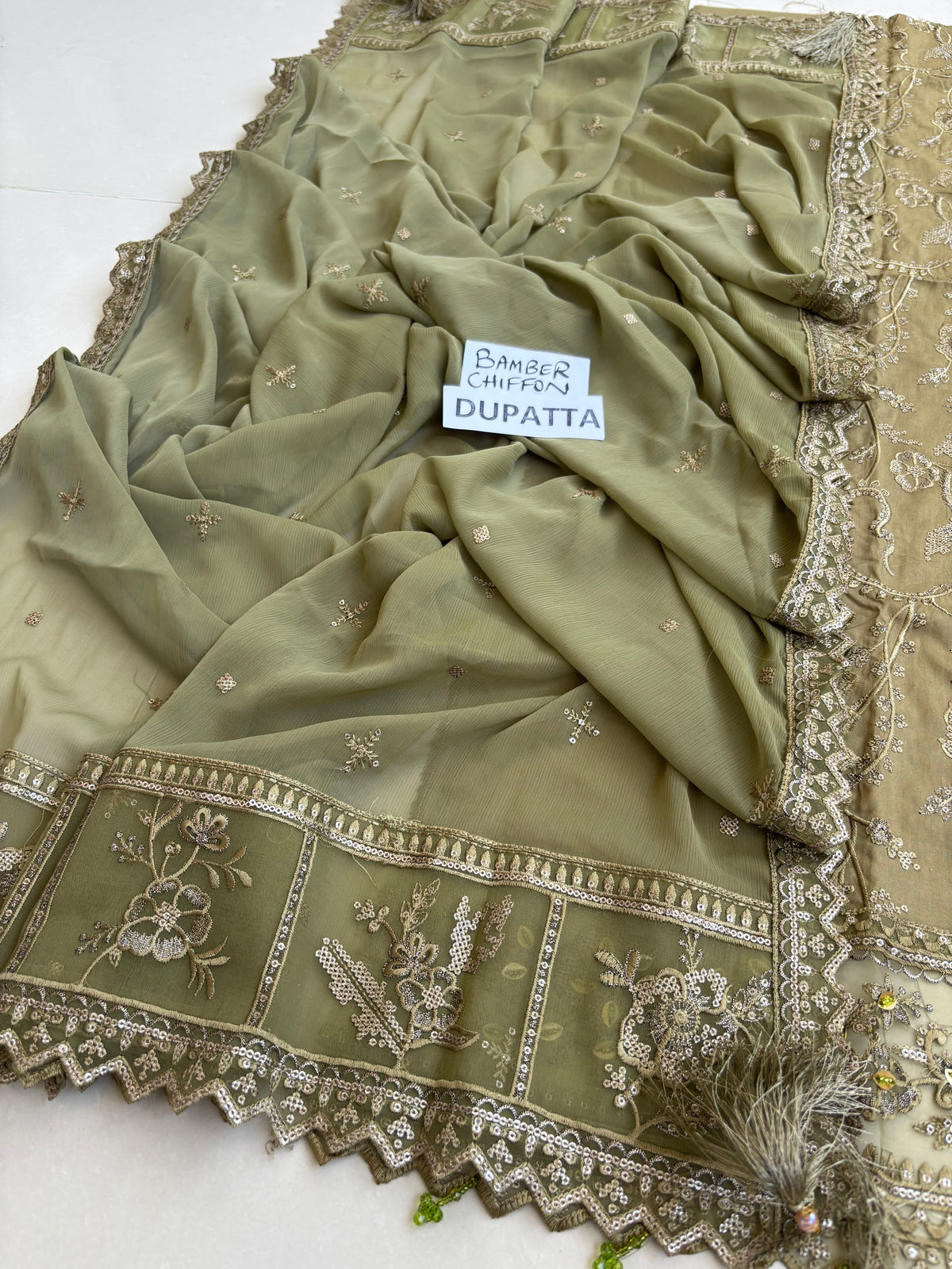 Khamaj Premium Cotton Bamber Chiffon Dupatta Un-stitched-UN2794