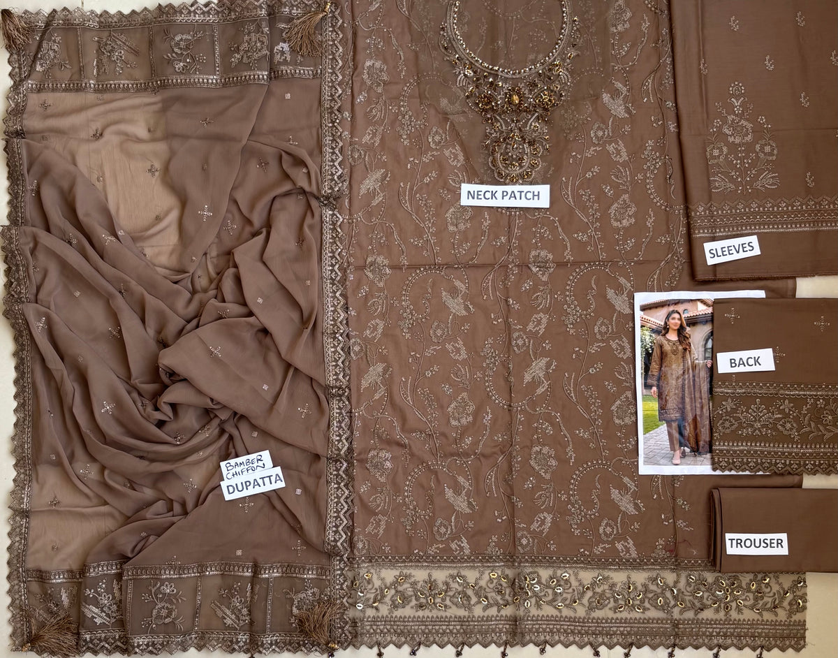 Khamaj Premium Cotton Bamber Chiffon Dupatta Un-stitched-UN2795