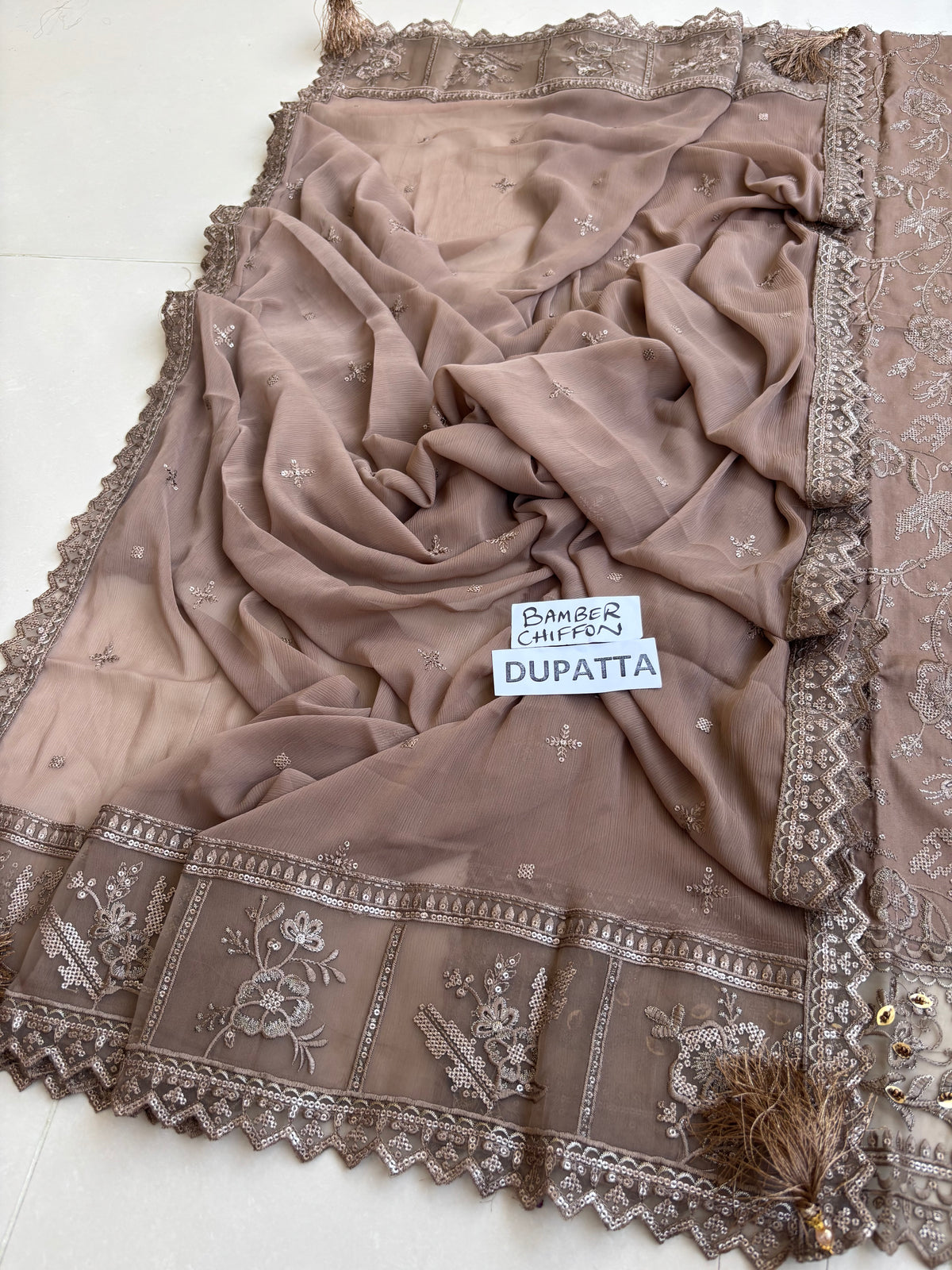 Khamaj Premium Cotton Bamber Chiffon Dupatta Un-stitched-UN2795