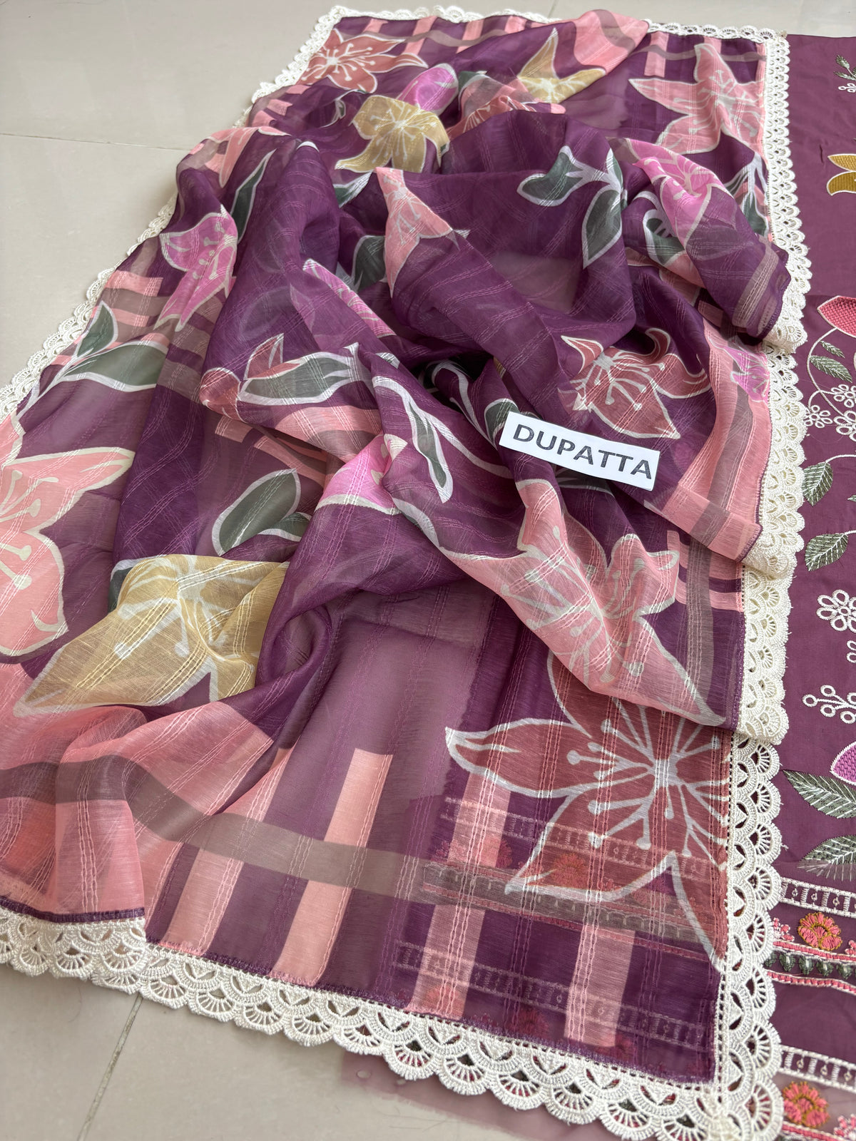 Khamaj Premium Cotton Bamber Chiffon Dupatta Un-stitched-UN2796