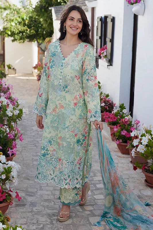 3 Pc Cotton Chikankari with Chiffon Dupatta Un-stitched-UN2695