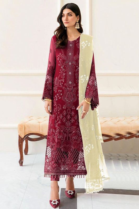 3 Pc Bareeze Cotton Fancy Embroidered Dress Un-stitched-UN2639