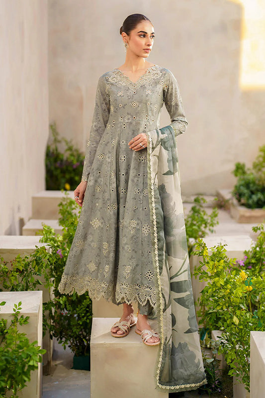 3 Pc Lawn Chikankari with Patches & Chiffon Dupatta Un-stitched-UN2652