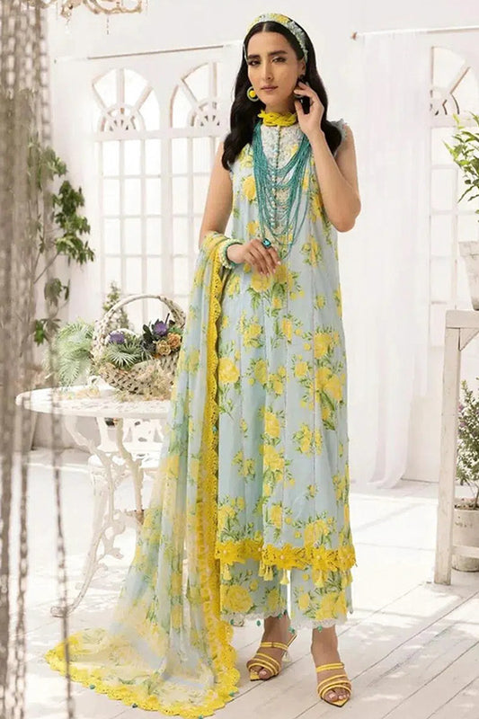 3 Pc Lawn with Patches & Organza Dupatta Embroidered Un-stitched-UN2658