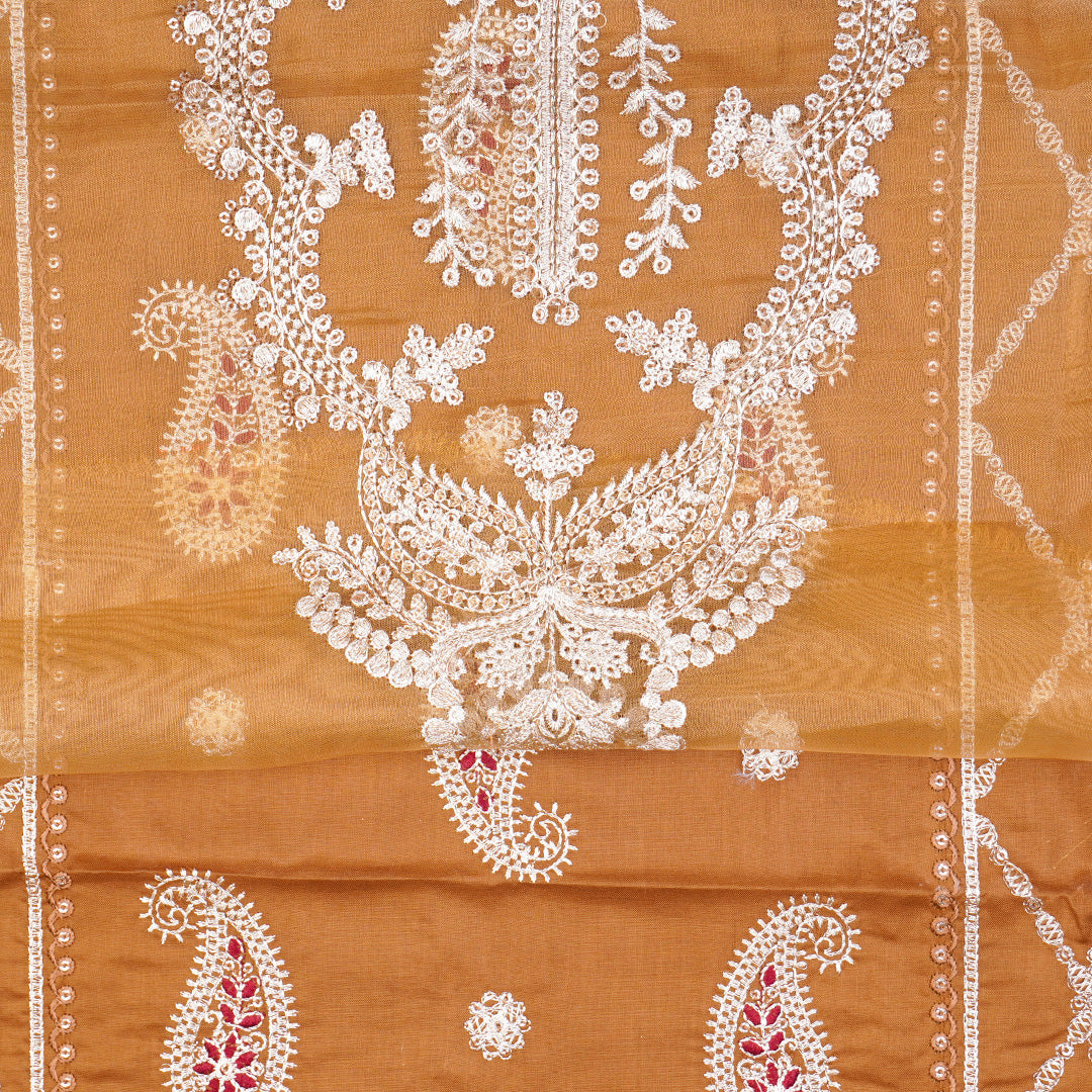 3 Pc Cotton Fancy Embroidered Dress Un-stitched-UN2469
