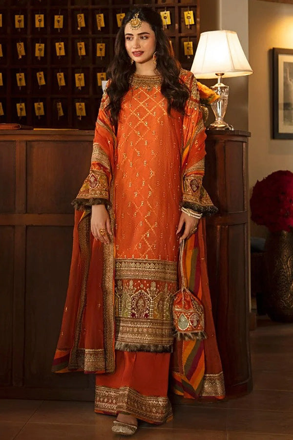 3 Pc Masoori Embellished Embroidered Dress Un-stitched-UN2475