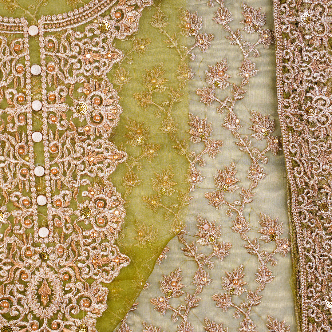 Luxurious Masoori Embroidered Fancy Dress Un-stitched-UN2390d