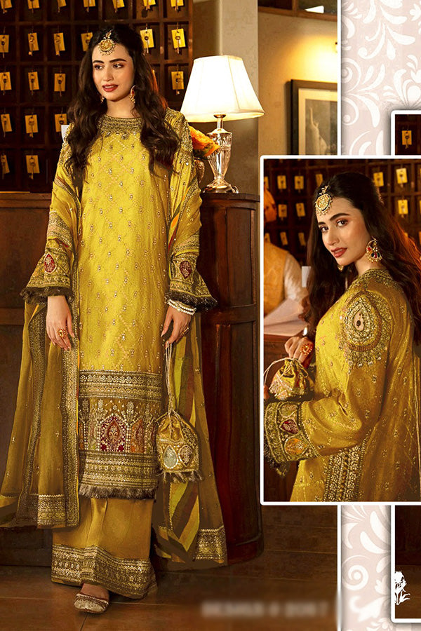 3 Pc Masoori Embellished Embroidered Dress Un-stitched-UN2737