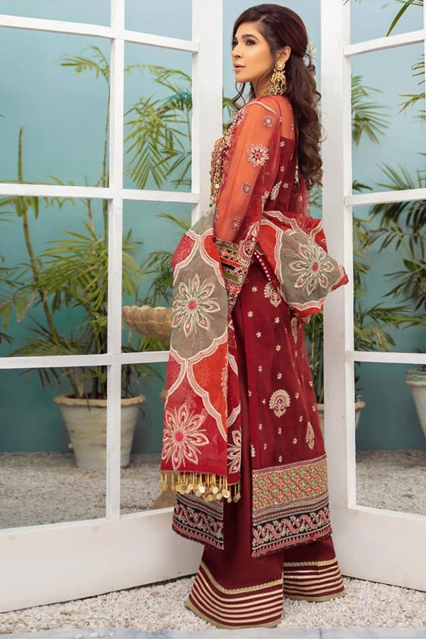 Maryum Hussain Luxury Hand Embellished 3 pc Dress Un-stitched-UN2749