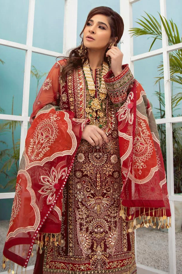 Maryum Hussain Luxury Hand Embellished 3 pc Dress Un-stitched-UN2749