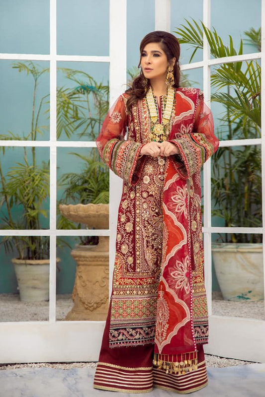 Maryum Hussain Luxury Hand Embellished 3 pc Dress Un-stitched-UN2749