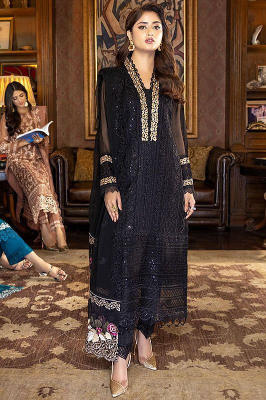 Azure Luxury Hand Embellished 3 pc Dress Un-stitched-UN2750