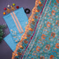 3 Pc Lawn Embroidered Chiffon Dupatta Cutwork Un-stitched-UN2549b