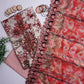 3 Pc Lawn Embroidered Chiffon Dupatta Cutwork Un-stitched-UN2553a