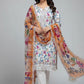 Fatima Zehra Lawn Dupatta with Daman Chikankari Un-stitched-UN2755