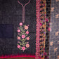 3 Pc Lawn Embroidered Chiffon Dupatta Cutwork Un-stitched-UN2568