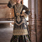MNR – Koyal Black Gharara Luxury Hand-Embellished 3 Pc Dress Un-stitched-UN2727
