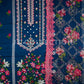 3 Pc Lawn Embroidered Chiffon Dupatta Cutwork Un-stitched-UN2330