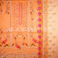 3 Pc Lawn Embroidered Chiffon Dupatta Cutwork Un-stitched-UN2312