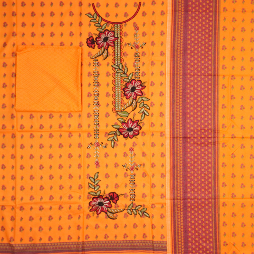 3 Pc Dhanak Embroidered Un-stitched-UN2418