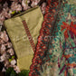 3 Pc Lawn Embroidered Chiffon Dupatta Cutwork Un-stitched-UN2116