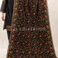 Black Embroidered Velvet Shawl - VS9262