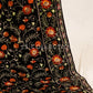 Black Embroidered Velvet Shawl - VS9262