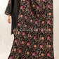 Black Embroidered Velvet Shawl - VS9263