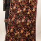 Black Embroidered Velvet Shawl - VS9238