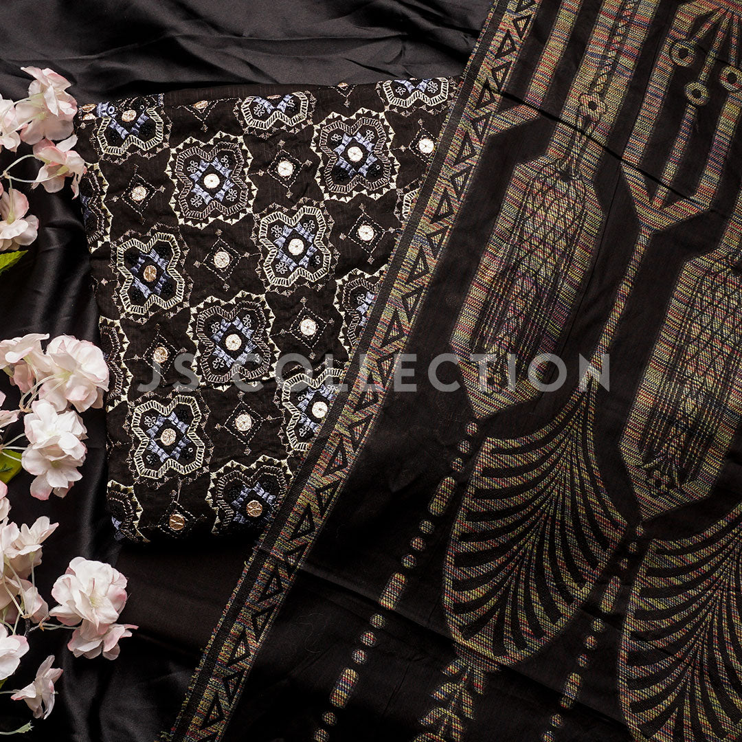 3 Pc Lawn Embroidered Suit with Brochia Dupatta Un-stitched-UN2190