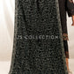 Green Embroidered Velvet Shawl - VS9254