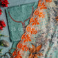 3 Pc Lawn Embroidered Chiffon Dupatta Cutwork Un-stitched-UN2069