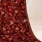 Maroon Embroidered Velvet Shawl - VS9242