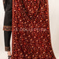 Maroon Embroidered Velvet Shawl - VS9242