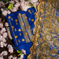 3 Pc Lawn Embroidered Chiffon Dupatta Cutwork Un-stitched-UN2036